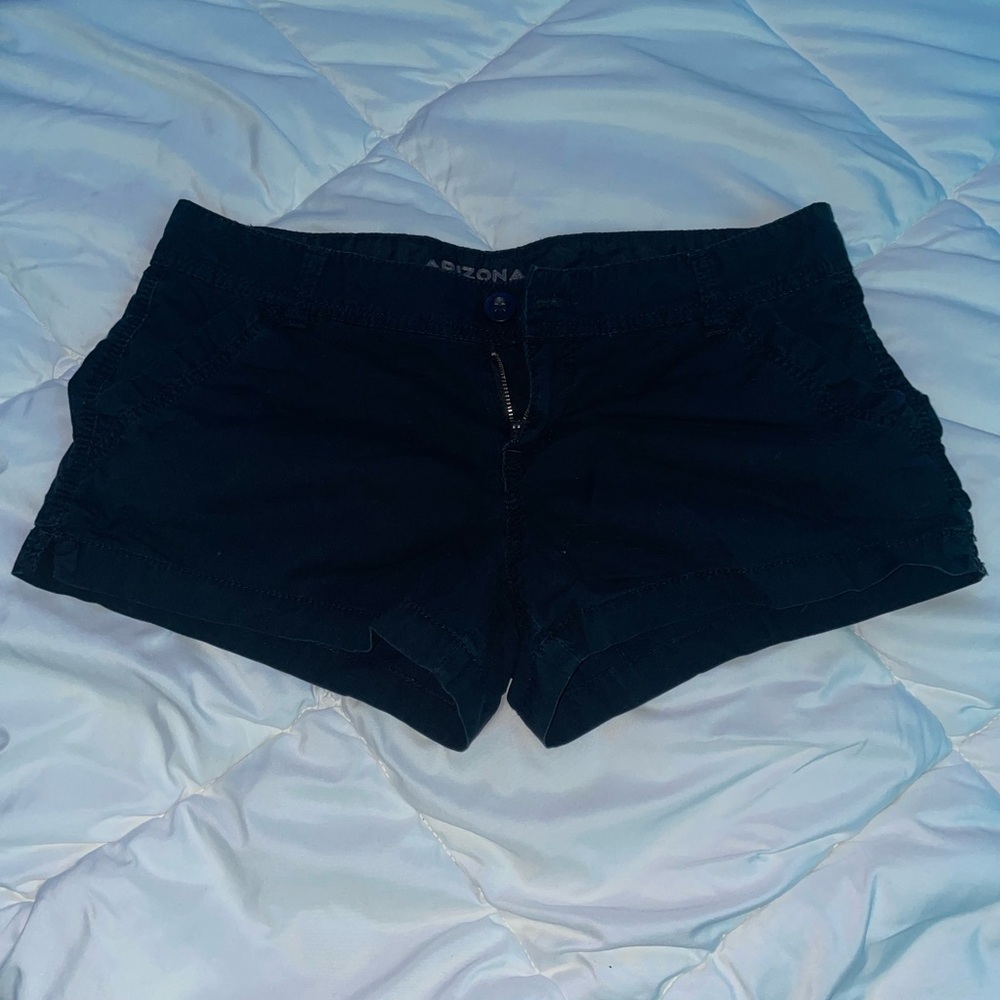 stretchy black jean shorts